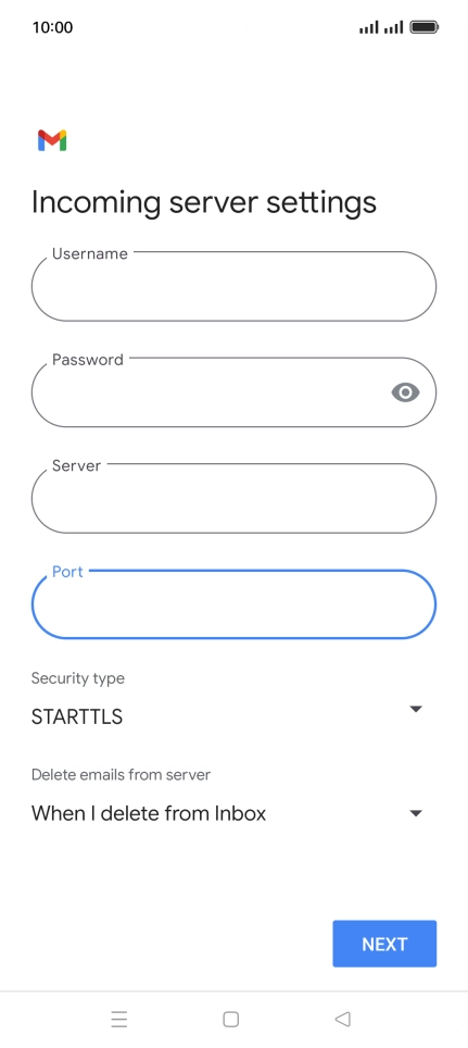Press the drop down list below 
