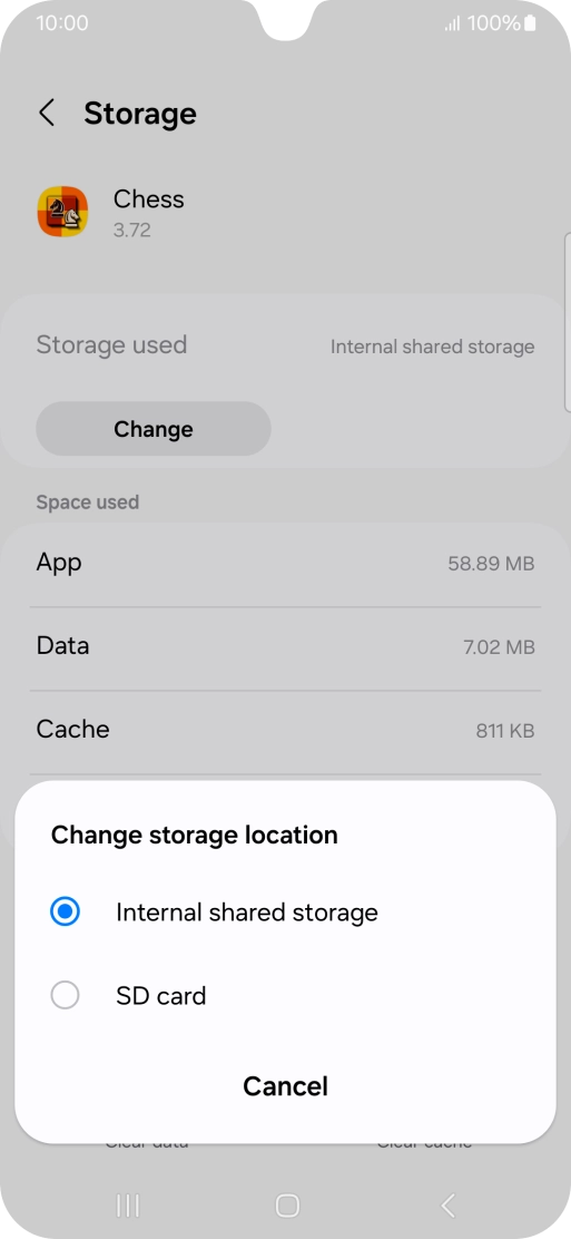 Press the name of the memory card.