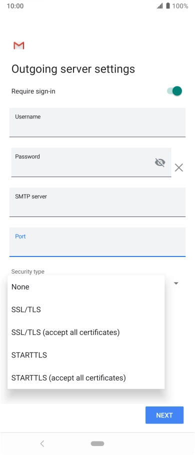 Press None to turn off the function.