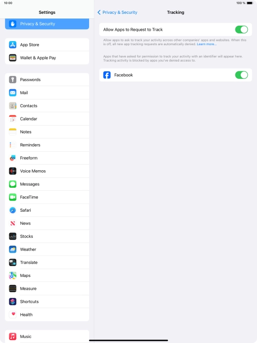 Press the indicator next to 