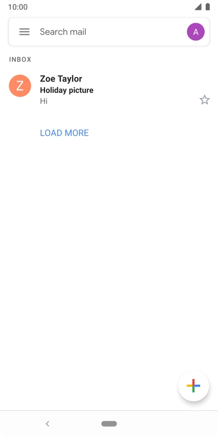 Press the email account icon.
