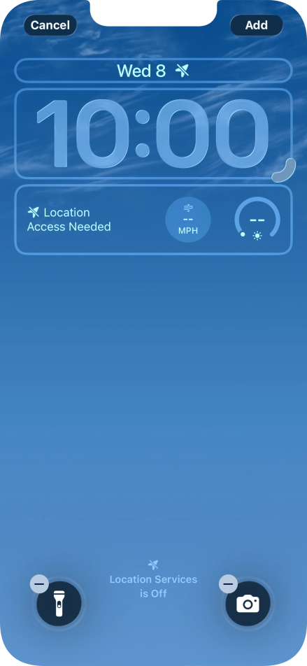 To customise the way the lock screen date is displayed, press the date widget and follow the instructions on the screen to find the required widget display mode.