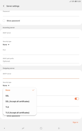 Press None to turn off the function.
