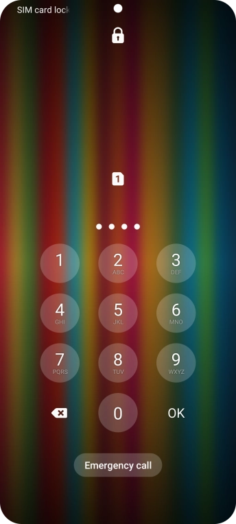 If you're asked to key in your PIN, do so and press OK. The default PIN is 1111.