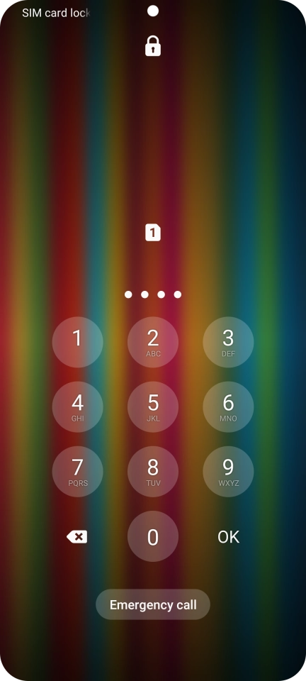 If you're asked to key in your PIN, do so and press OK. The default PIN is 1111.