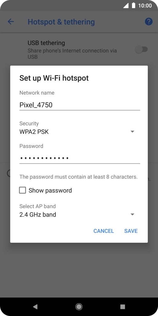 Press the field below 