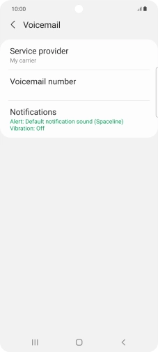 Press Voicemail number.