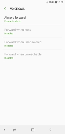 Press the required divert type.