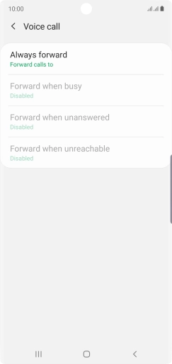 Press the required divert type.
