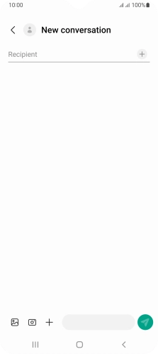 Press the search field and key in the first letters of the recipient's name.