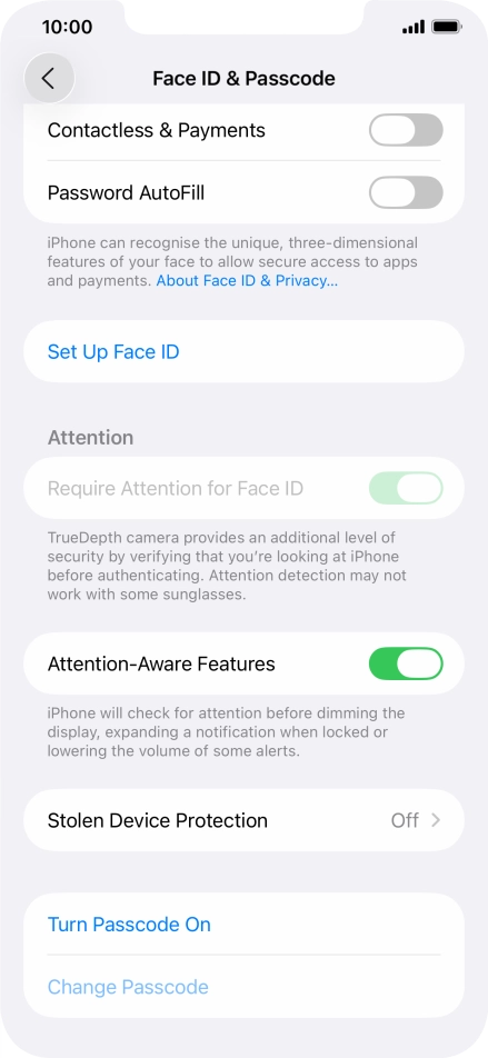 Press Set Up Face ID.