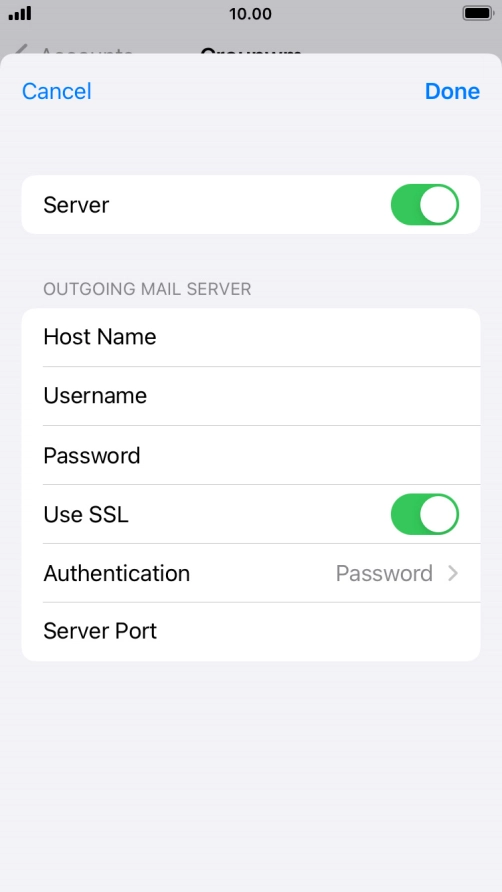 Press the indicator next to 