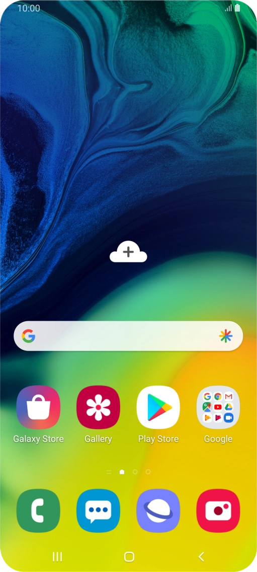 Press the Application key.