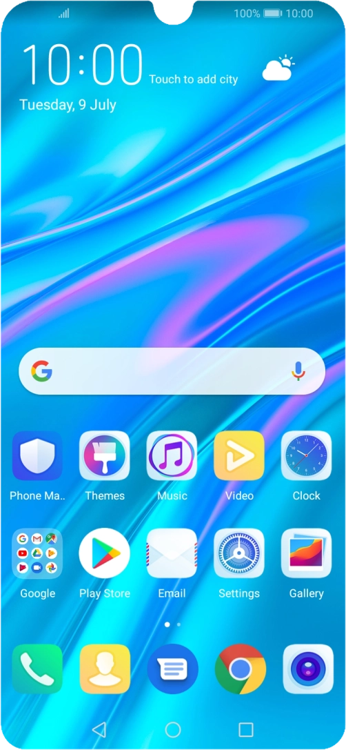 Press the Application key.