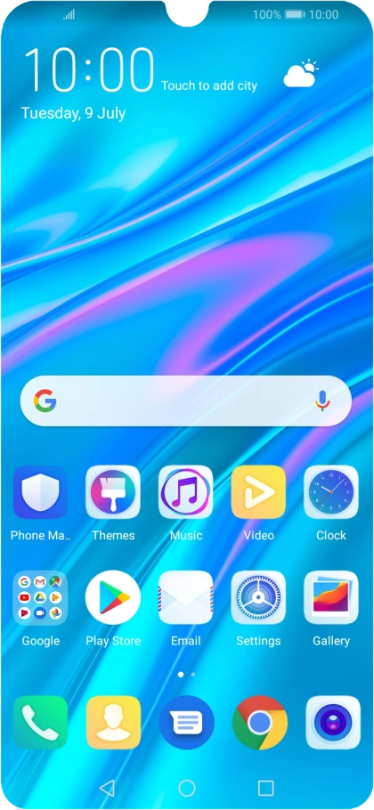 Press the Application key.