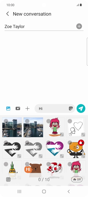 Press the gallery icon and go to the required folder.