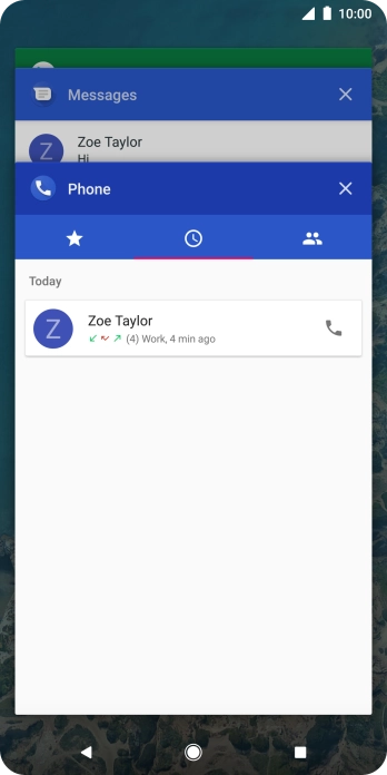 To end one running application, slide your finger right on the required application.