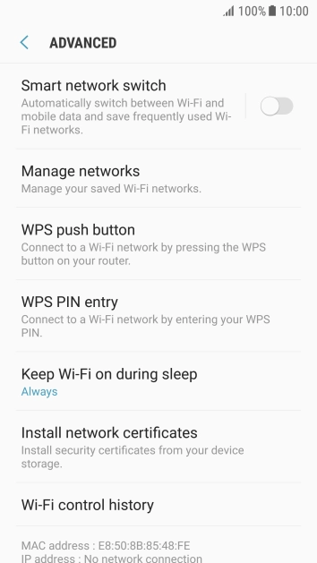 Press the indicator next to 