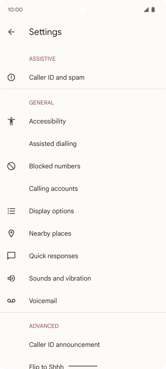 Press Calling accounts.