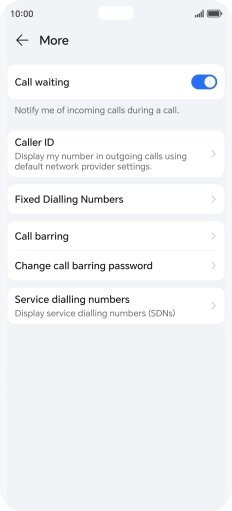 Press Fixed Dialling Numbers.