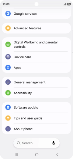 Press Software update.