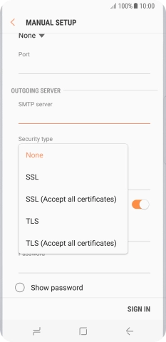 Press None to turn off the function.