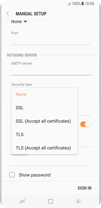 Press None to turn off the function.