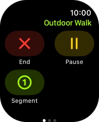 Press End to stop your training activity.