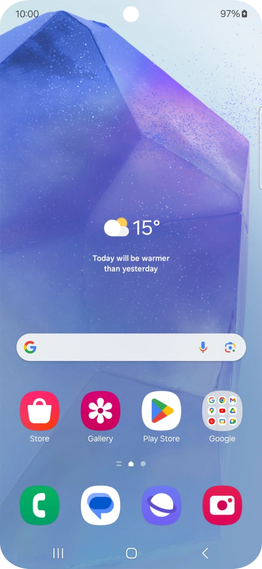 When the battery charging icon is displayed, charging is in progress.