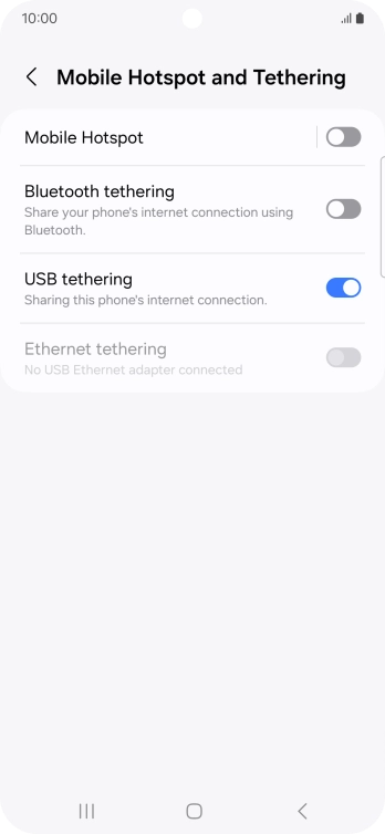 Press Mobile Hotspot.