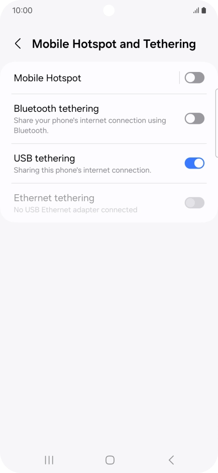 Press Mobile Hotspot.