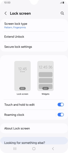 Press Screen lock type and key in the additional phone lock code you created earlier.