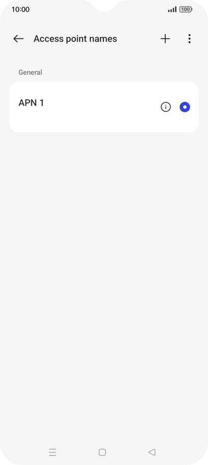 Press the new data connection icon.