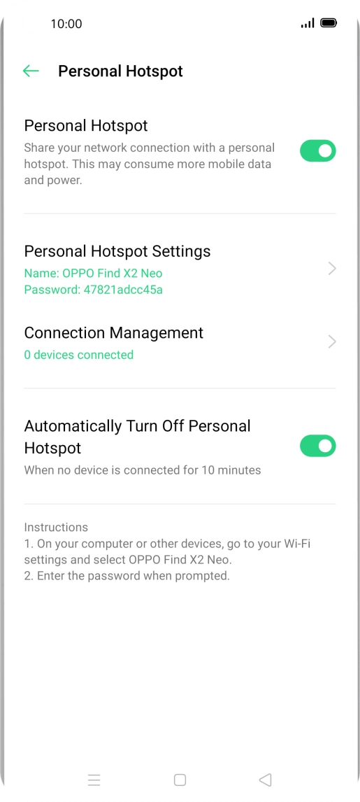 Press the Home key to return to the home screen.