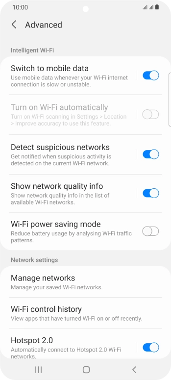 Press the indicator next to 