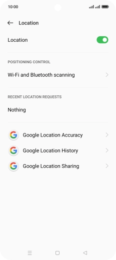 Press Google Location Accuracy.