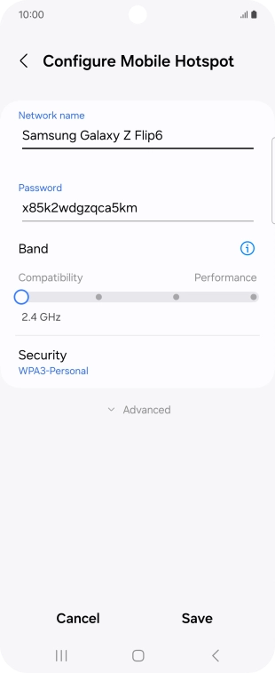 Press the field below 