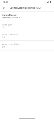 Press the required divert type.