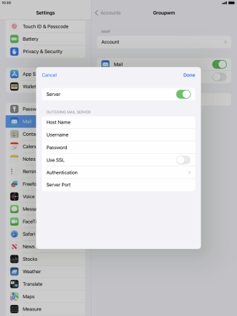 Press the indicator next to 
