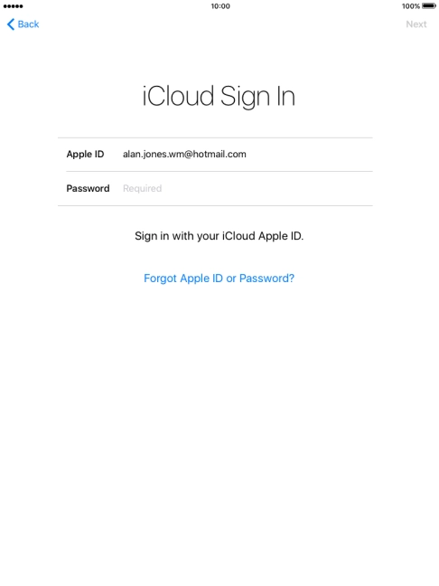 Press the field next to 