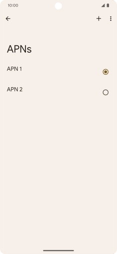Press the field next to the required data connection to activate it.