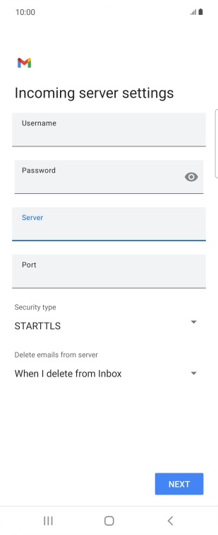 Press the field below 