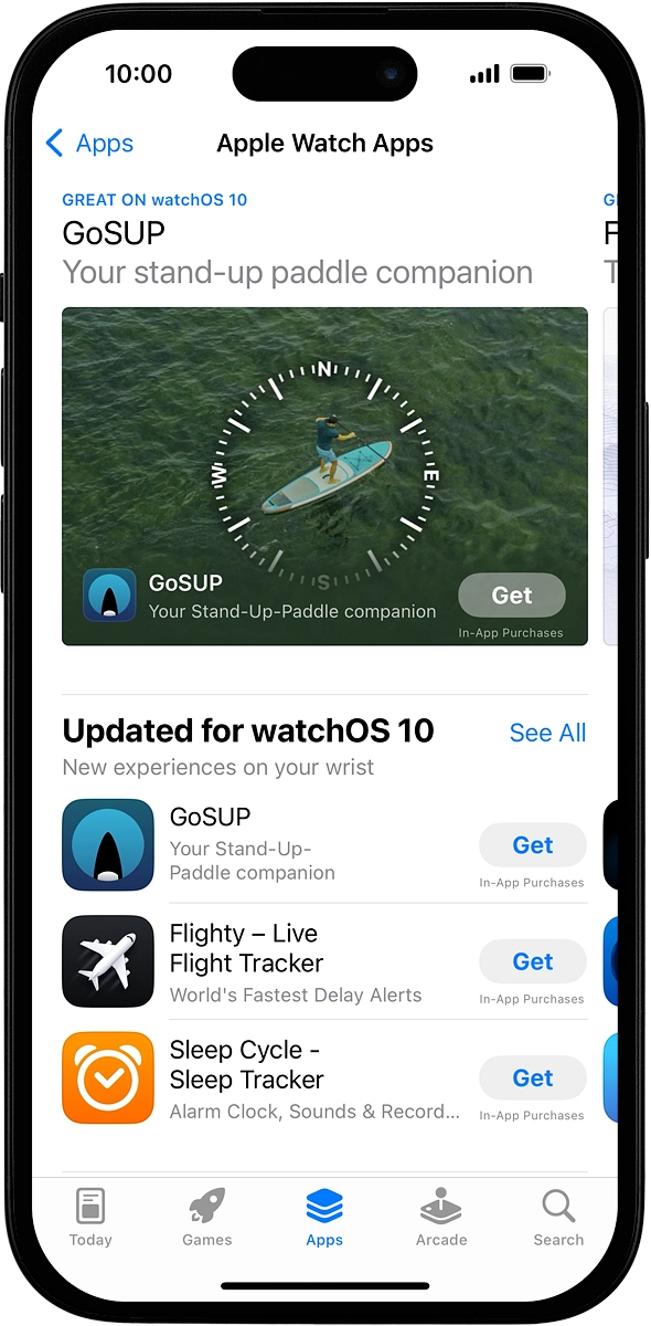 On your phone: Go to the required app.