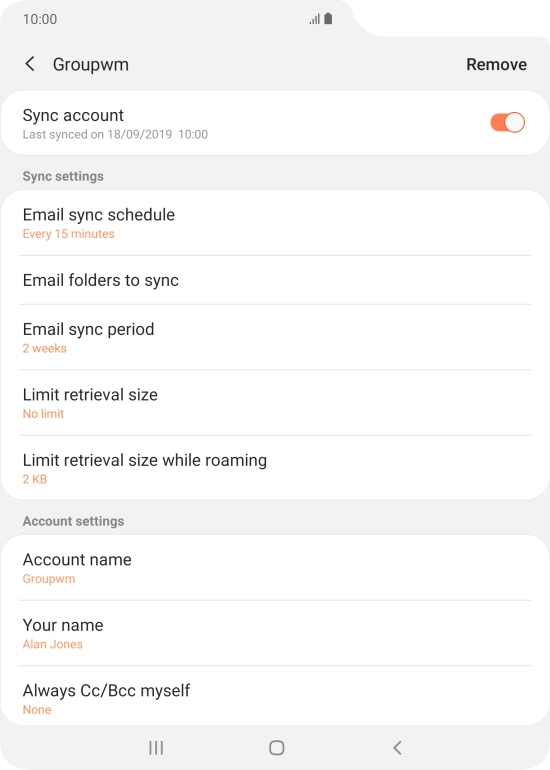 Press the indicator next to 