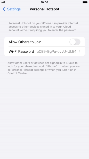 Press Wi-Fi Password and key in the required password.