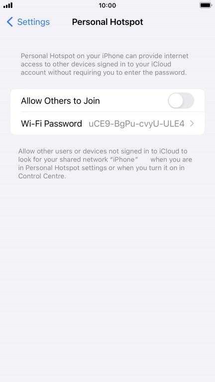 Press Wi-Fi Password and key in the required password.