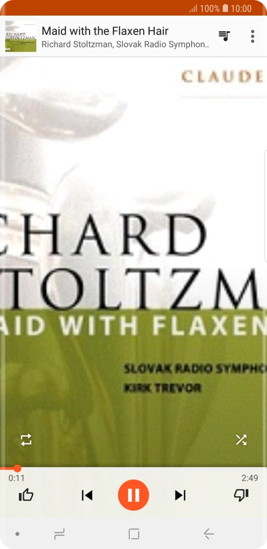 Press arrow right to go to the next audio file.