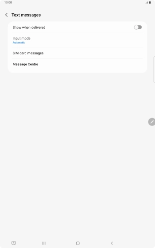 Press Message Centre.