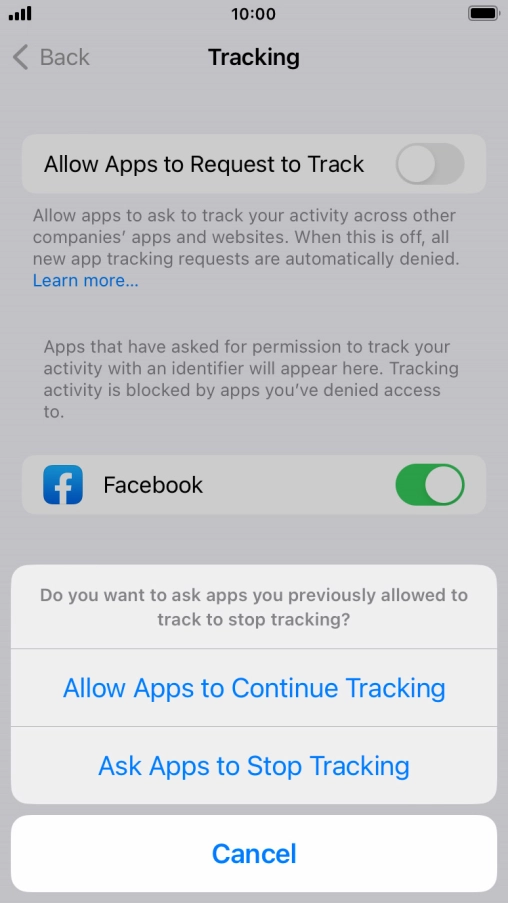 If you turn off the function, press the required setting.