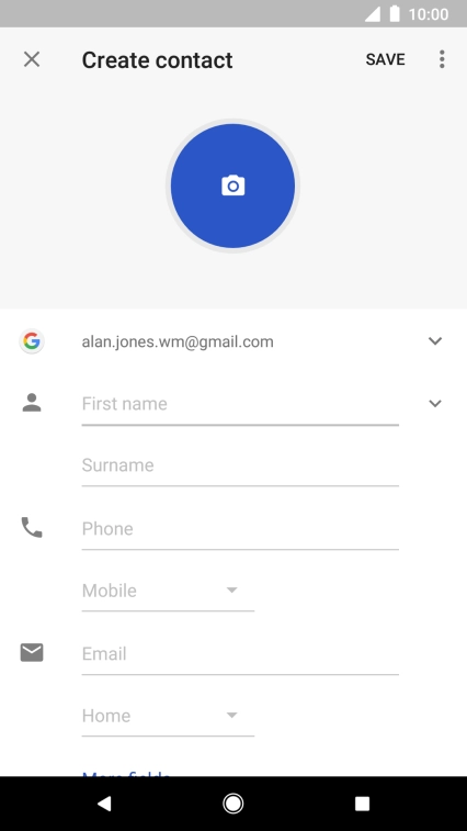 Press the address book drop down list.